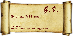 Gutrai Vilmos névjegykártya